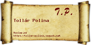 Tollár Polina névjegykártya